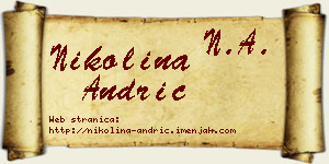 Nikolina Andrić vizit kartica